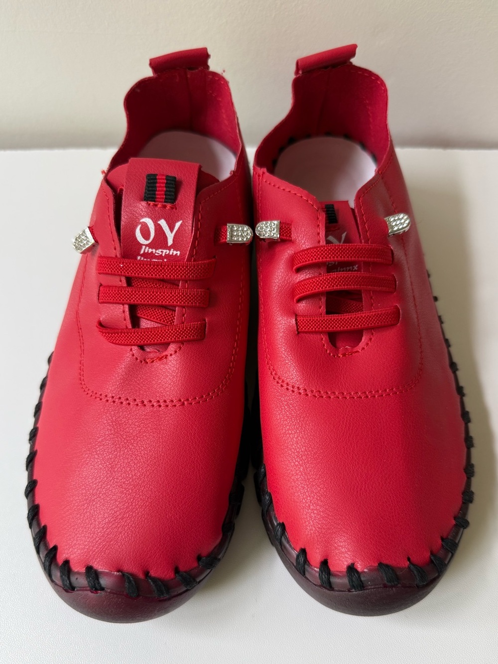 Women’s Casual Athletic Lace-Up Shoes in Red - Picture 2 of 5